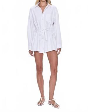 NEW PISTOLA women's vance longsleeve romper in white